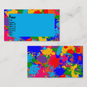 絵を描（ばちゃばちゃ）跳ねる 名刺 (正面/裏面)