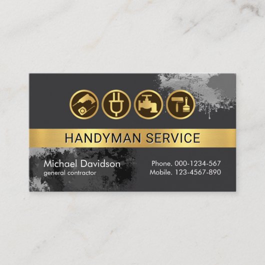 絵を描（ばちゃばちゃ）跳ねる 名刺 (正面)