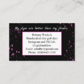 絵を描（ばちゃばちゃ）跳ねる 名刺 (裏面)