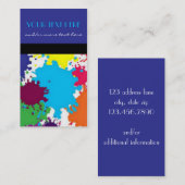 絵を描（ばちゃばちゃ）跳ねる 名刺 (正面/裏面)