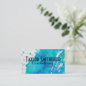 絵を描(ばちゃばちゃ)跳ねる 名刺 (スタンド正面)