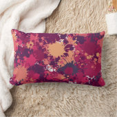 絵を描（ばちゃばちゃ）跳ねる-抽象芸術モダンアーカラフルト ランバークッション (ブランケット)