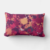 絵を描（ばちゃばちゃ）跳ねる-抽象芸術モダンアーカラフルト ランバークッション (正面)