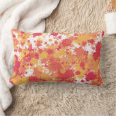 絵を描（ばちゃばちゃ）跳ねる-抽象芸術モダンアーカラフルト ランバークッション (ブランケット)