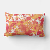 絵を描（ばちゃばちゃ）跳ねる-抽象芸術モダンアーカラフルト ランバークッション (正面)