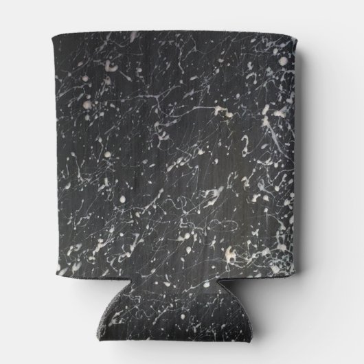 絵を描（ばちゃばちゃ）跳ねる |木炭と白 缶クーラー (裏面)