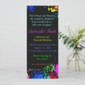 絵を描（ばちゃばちゃ）跳ねるSweet sixteenカスタム招待状 招待状 (スタンド正面)