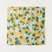 絵を描-スタイルヴィンテージフローラファブリックのパターン。 タペストリー (正面(横))