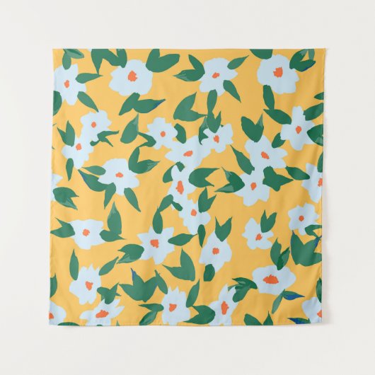 絵を描-スタイルヴィンテージフローラファブリックのパターン。 タペストリー (正面)