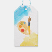 絵を描・パーティー・アートをテーマにしたパーティーモノグラムの好み ギフトタグ (裏面)