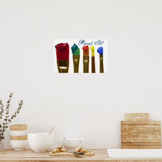 絵を描 ポスター (キッチン)