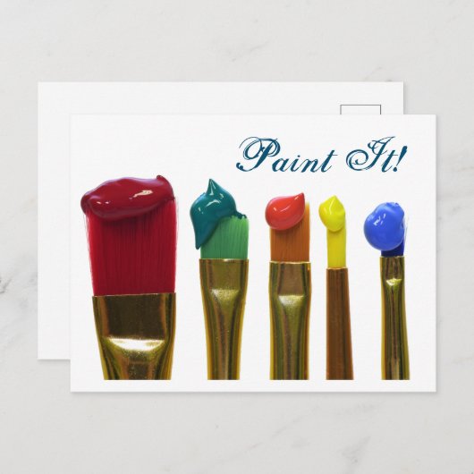 絵を描 ポストカード (正面/裏面)