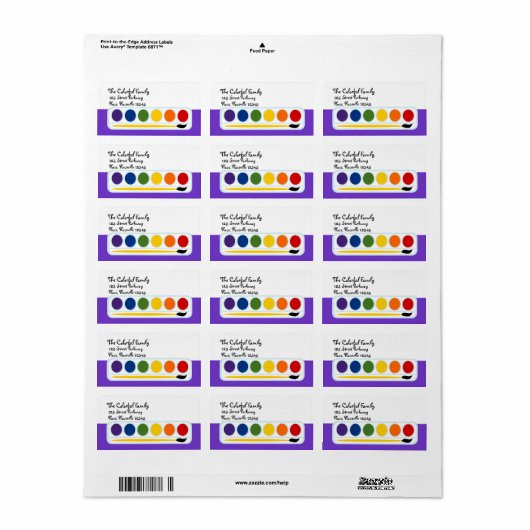 絵を描 ラベル (フルシート)