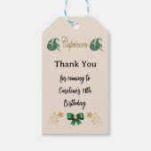 絵を描〔占星術の〕十二宮図標識グリッター山羊座誕生日 ギフトタグ (正面)