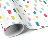 絵を描absカラフルのストローク ラッピングペーパー (ロールコーナー)