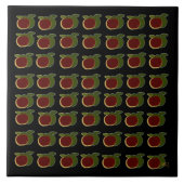 絵を描Apple Black Tile タイル (正面)