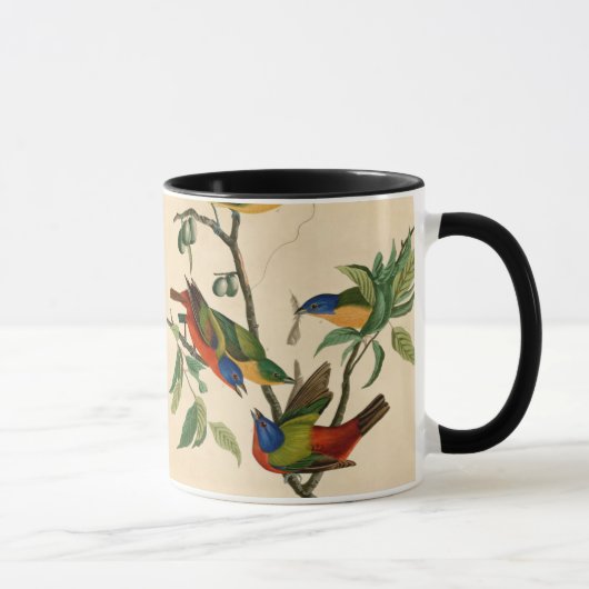 絵を描Audubon Birdの絵を描Bunting マグカップ (右)