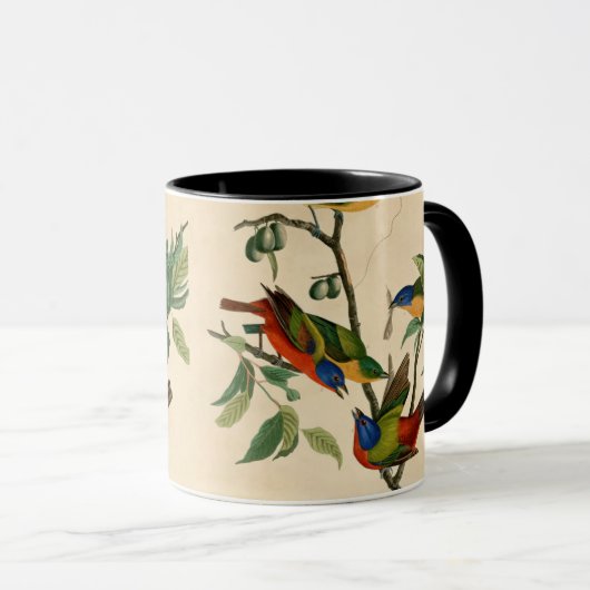 絵を描Audubon Birdの絵を描Bunting マグカップ (正面右)