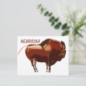 絵を描Bison Nebraskaはがき ポストカード (スタンド正面)