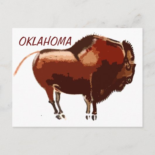 絵を描bison Oklahomaはがき ポストカード (正面)