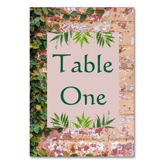 絵を描Bricks結婚 Green Ivyのテーブル番号 テーブルナンバー (正面)