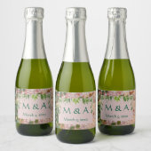 絵を描Bricks Green Ivy結婚's Mini Wine Labels スパークリングワインラベル (ボトル)
