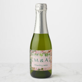 絵を描Bricks Green Ivy結婚's Mini Wine Labels スパークリングワインラベル