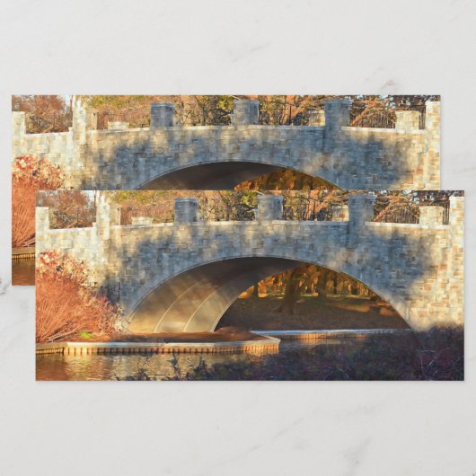 絵を描Bridge at Sunset by Shirley Taylor (正面/裏面)