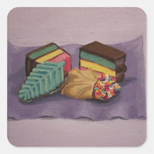 絵を描Cookie スクエアシール (正面)