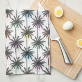 絵を描Drop Palm Treeパターン キッチンタオル (四つ折り)