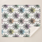 絵を描Drop Palm Treeパターン シェルパブランケット (正面(横))