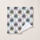 絵を描Drop Palm Treeパターン バスタオルセット (ウォッシュタオル)