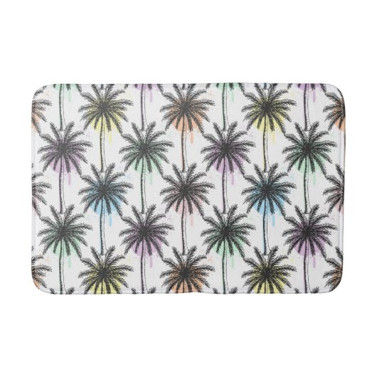 絵を描Drop Palm Treeパターン バスマット (正面)