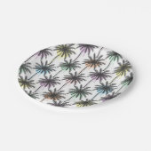 絵を描Drop Palm Treeパターン ペーパープレート (アングル)