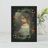 絵を描Greenery Frame Photo Holiday Card シーズンカード (スタンド正面)