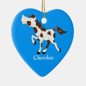 絵を描HORSEブラウン&ホワイトカスタムオーナメント セラミックオーナメント (右)