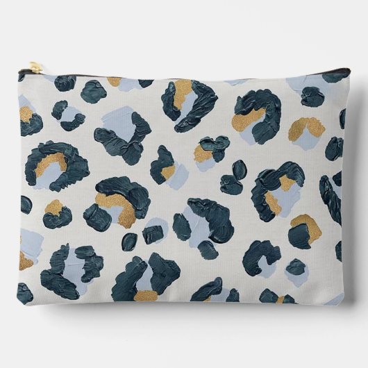 絵を描Leopard Print アクセサリーポーチ (正面)