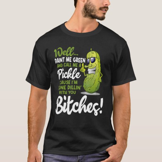 絵を描Me Green Call Me Pickle Tシャツ (正面)