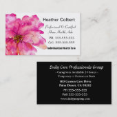 絵を描Me Pink陽気介護者プロフェッショナル 名刺 (正面/裏面)