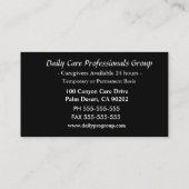 絵を描Me Pink陽気介護者プロフェッショナル 名刺 (裏面)