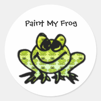 絵を描My Frogステッカスタマイズク –  ラウンドシール