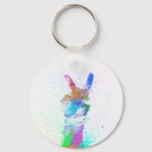 絵を描Peace Key Chain キーホルダー (正面)