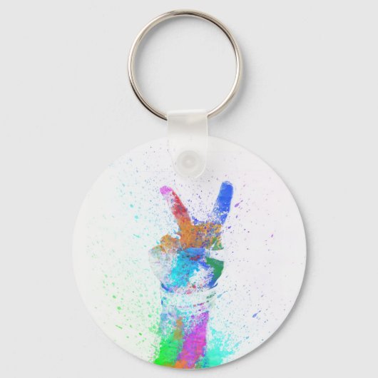 絵を描Peace Key Chain キーホルダー (正面)