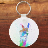 絵を描Peace Key Chain キーホルダー (正面)