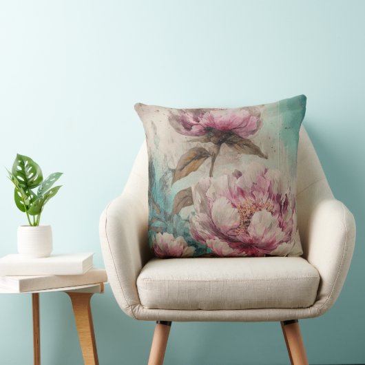 絵を描Peonies – 枕 (椅子)