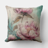 絵を描Peonies – 枕 (正面)