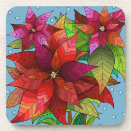 絵を描Pointsettiaかわいらし; コースター