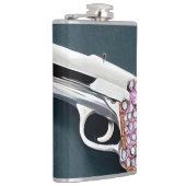 絵を描Rhinestoneクリスタルピストル フラスク (右)
