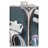 絵を描Rhinestoneクリスタルピストル フラスク (裏面)