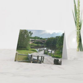 絵を描River Boardwalkグリーティ空白のングカード カード